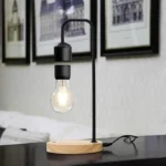 DesignNest Magnetic Levitating Lamp Wireless Charging Edison-Style Light Bulb with Oak Base:  Eye-Catching Design - Wood - Image 6