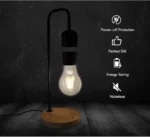 DesignNest Magnetic Levitating Lamp Wireless Charging Edison-Style Light Bulb with Oak Base:  Eye-Catching Design - Wood - Image 8