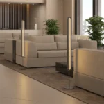 Designnest LightPillar Dimmable LED Floor Lamp with Remote Control Touch Sensor Standing Lamp Warm White 3000K Modern Aluminium Floor Light for Living Room Bedroom Office Grey - Image 5