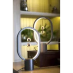 DesignNest Heng Balance Lamp Ellipse Mini Innovative Floating Light Switch Design with LED Technology - Light Grey - Image 3