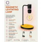 DesignNest Magnetic Levitating Lamp Wireless Charging Edison-Style Light Bulb with Oak Base:  Eye-Catching Design - Wood - Image 8