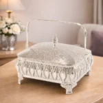 Silver Plated Basket With Cover -Square - Large Tableware For Home Decor and Gifting