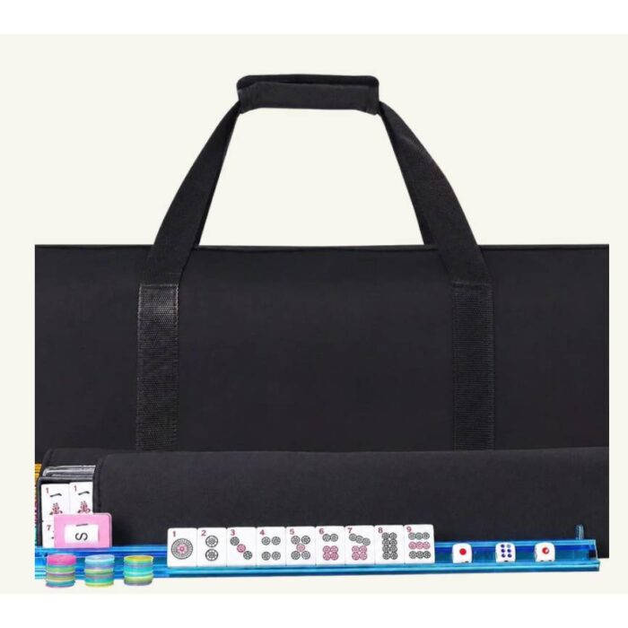 Mahjong Luxury Shimmer Tiles Set with Tote Bag - Blue - Image 5