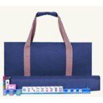 Mahjong Luxury Shimmer Tiles Set with Tote Bag - Blue - Image 4