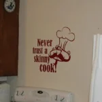Never Trust A Skinny Cook Quotes Kitchen Sticker, Arts Home Décor Decals, 50x46 cm