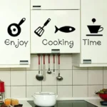 Enjoy Cooking Time Kitchen Sticker, Arts Home Décor Decals, 30x100 cm