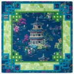 Mahjong Mehfil Mats - Moonlit Pagoda