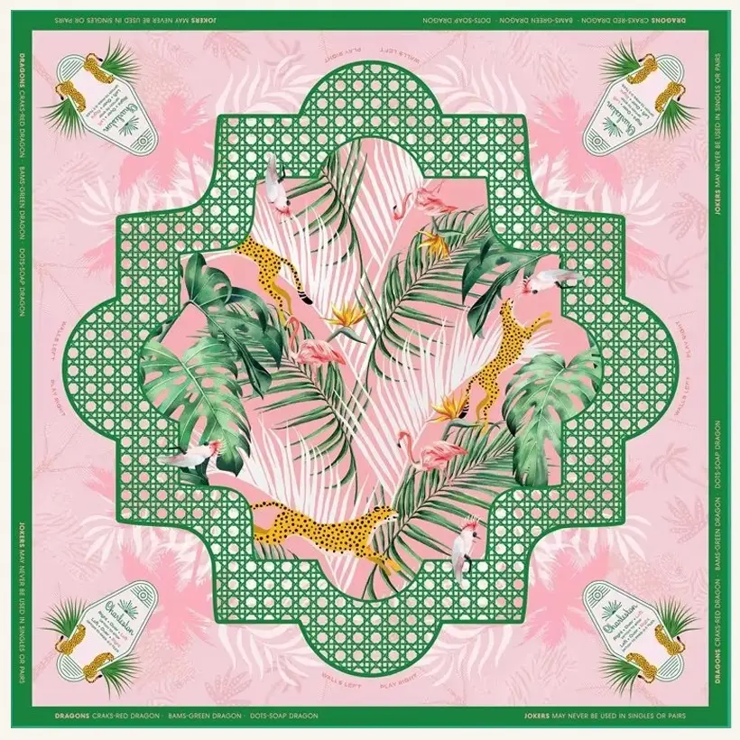CP-MJ-WLDBL Mahjong Mehfil Mats - Wild Blush - Image 1