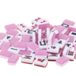 Mahjong Luxury Shimmer Tiles Set with Tote Bag - Pink
