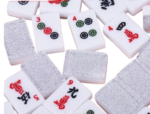 Mahjong Luxury Shimmer Tiles Set with Tote Bag - Silver