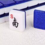 Mahjong Luxury Shimmer Tiles Set with Tote Bag - Blue