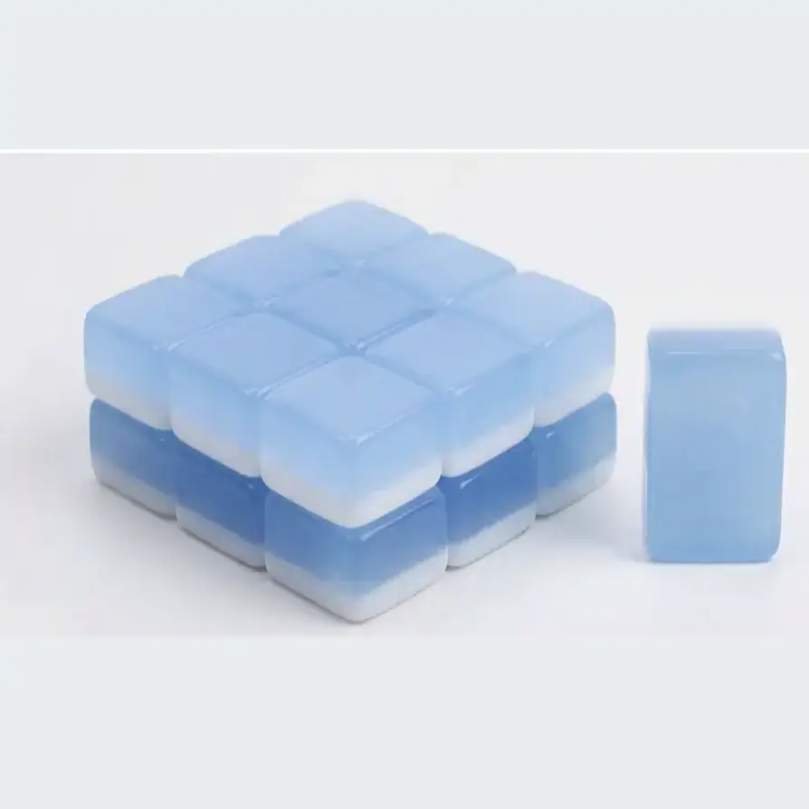 blue mahjong tiles Mahjong Luxury Jelly Tiles Set with Tote Bag - Blue - Image 1
