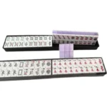 Mahjong Luxury Shimmer Tiles Set with Tote Bag - Silver - Image 7