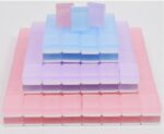 Mahjong Luxury Jelly Tiles Set with Tote Bag - Pink - Image 2