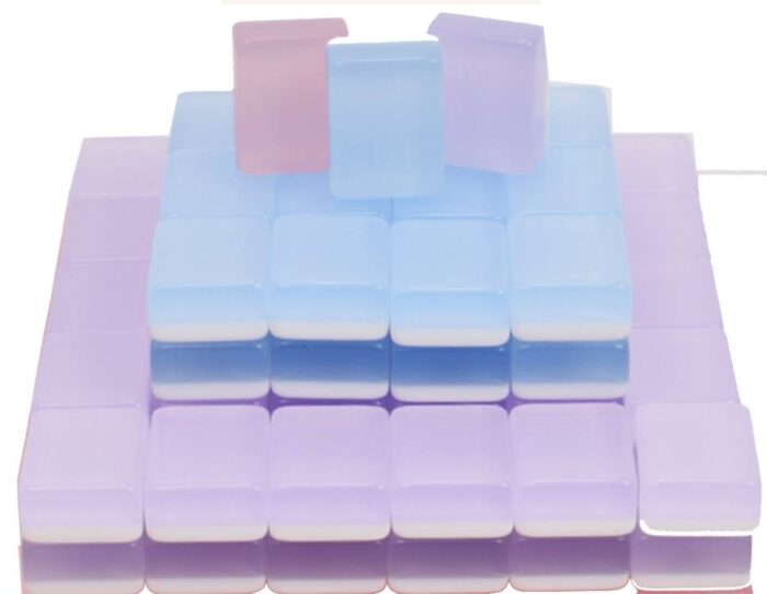 Mahjong Luxury Jelly Tiles Set with Tote Bag - Blue - Image 2